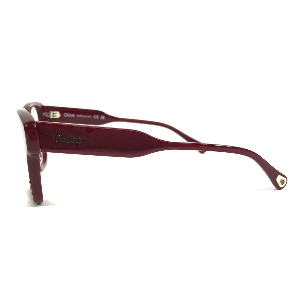 Chloe Eyeglasses Frames CH0200O 010 Shiny Bordeaux Butterfly Full Rim 53-15-140